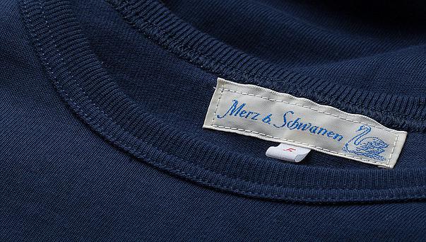 Merz B. Schwanen - Ink Blue 1950s Crewneck T-Shirt