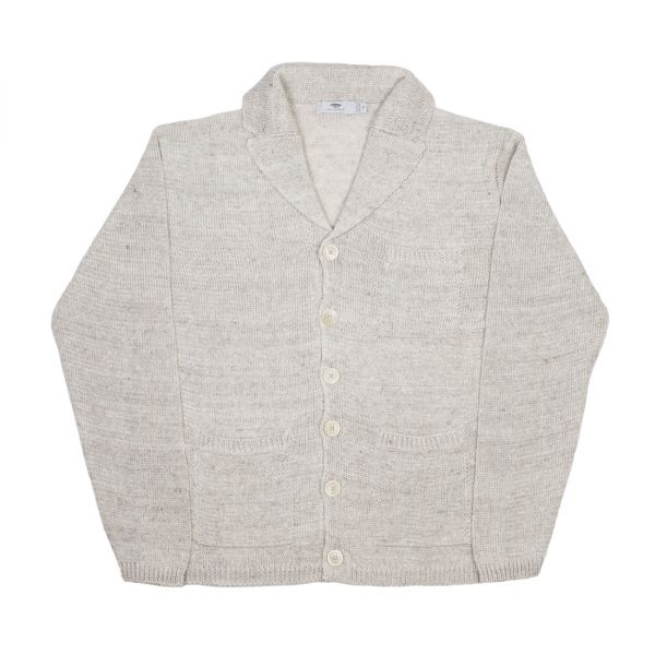 Inis Meáin -  mixed beige unwashed linen Pub Jacket