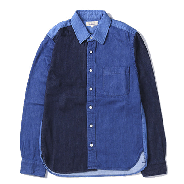 Japan Blue - Crazy Panel Indigo Button Up Shirt