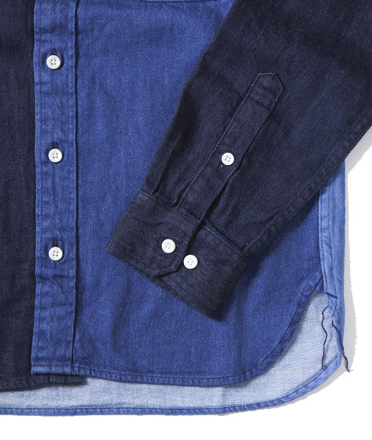 Japan Blue - Crazy Panel Indigo Button Up Shirt
