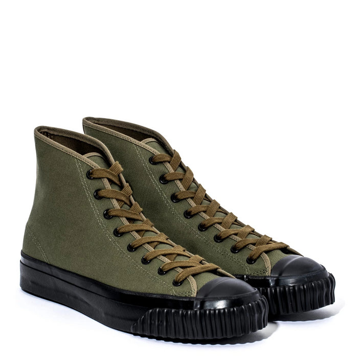 The Real McCoy's - Olive MILITARY CANVAS TRAINING SHOES