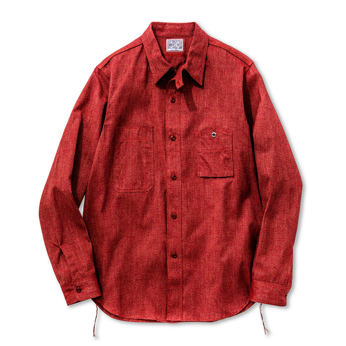 The Real McCoy's - 8 HOUR UNION RED TWIST CHAMBRAY WORK SHIRT