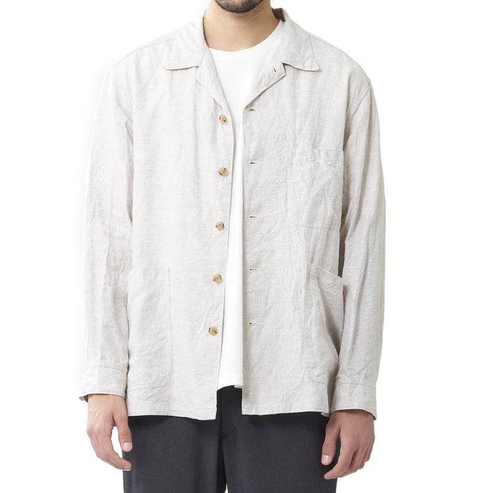 Sage de Cret -Natural French Linen Shirt Jacket