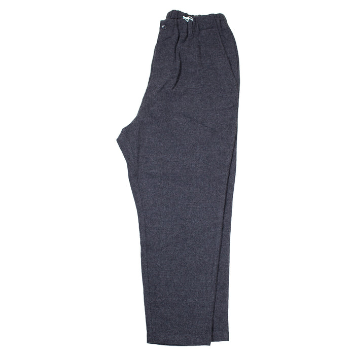 Sage de Cret - Charcoal Grey Washed Wool Flannel Pants