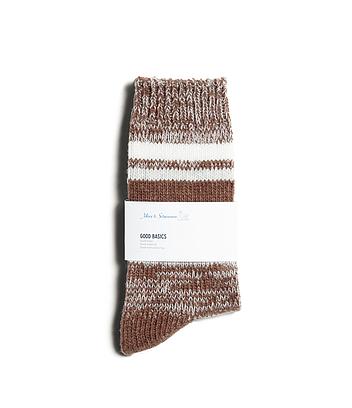 Merz B. Schwanen - GOOD BASICS: SOCKS - Nut/Grey