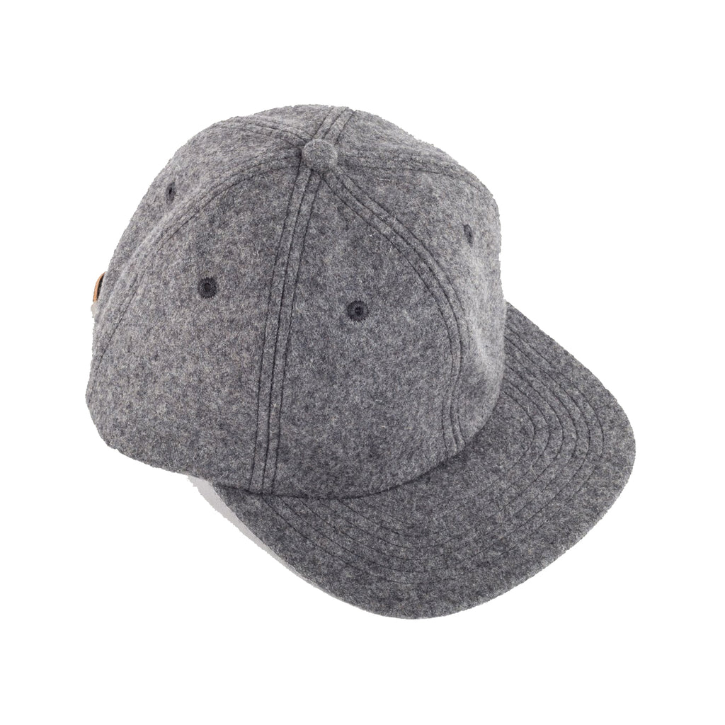Viberg - Six Panel Grey Wool Hat with Shell Cordovan Strap